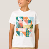 T-shirt Motif Abstrait géométrique moderne Gras rétro (Devant)