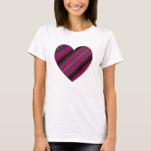 T-shirt Motif Abstrait Hot Pink (Devant)