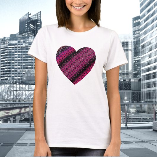 T-shirt Motif Abstrait Hot Pink