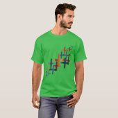 T-shirt Motif Abstrait Plus Diagonal (Devant entier)