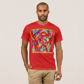 T-shirt Motif Abstrait vif (Devant entier)