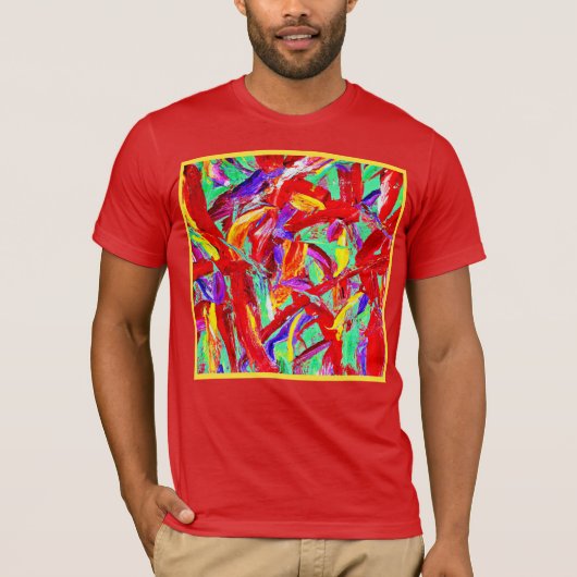 T-shirt Motif Abstrait vif (Devant)