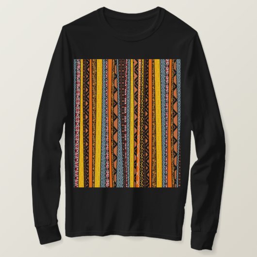 T-shirt Motif africain Mix Stripes (Design devant)
