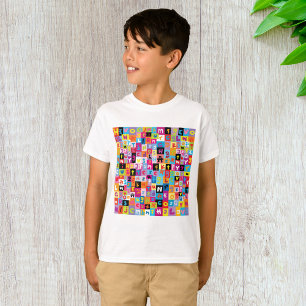 T-shirt Motif Alphabetique Mélangé