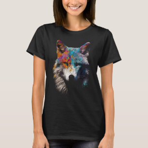 T-shirt Motif animal coloré Wolf