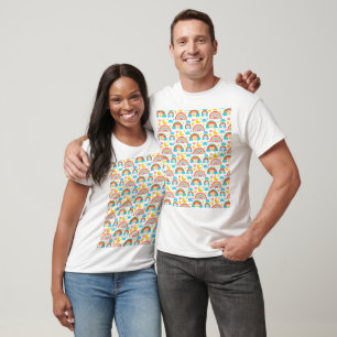 T-shirt Motif arc-en-ciel Boho