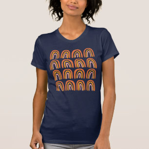 T-shirt Motif arc-en-ciel rose orange