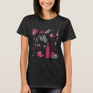 T-shirt Motif Arrière - plan de vin