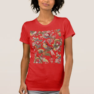 T-shirt Motif Art Nouveau vintage de perroquets tropicaux