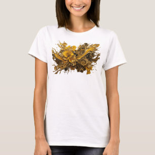 T-shirt Motif artistique abstrait or ORIGINAL ART Art accr