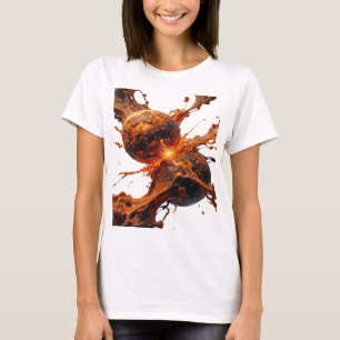 T-shirt Motif artistique ART ABSTRAIT Argent Statement