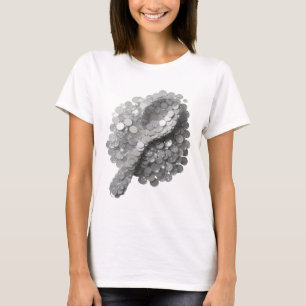 T-shirt Motif artistique ART ABSTRAIT argenté spirituel