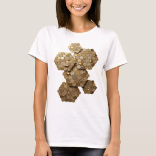 T-shirt Motif artistique ART ABSTRAIT Or Edgy