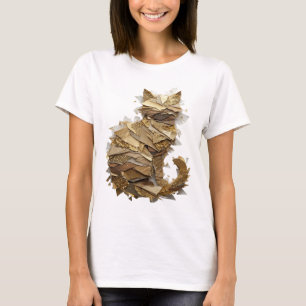 T-shirt Motif artistique ART ABSTRAIT Or moderne