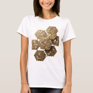 T-shirt Motif artistique ART ABSTRAIT Or pur