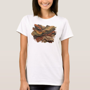 T-shirt Motif artistique ART ABSTRAIT Orange saisissant