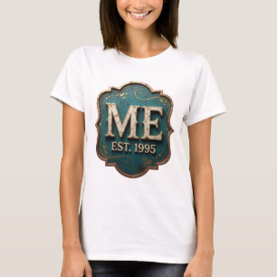 T-shirt Motif Artistique Bold Gold ME EST 1995