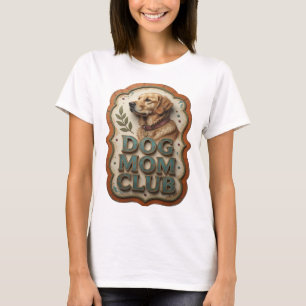 T-shirt Motif Artistique CLUB DE MÈRE DE CHIEN Sarcelle Fo