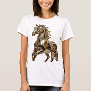T-shirt Motif artistique d'art abstrait argenté Edgy