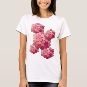 T-shirt Motif artistique d'art abstrait rose chic