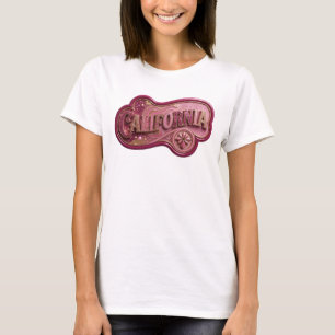 T-shirt Motif Artistique Iconique Or CALIFORNIE
