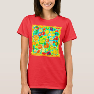 T-shirt Motif aux fruits colorés. Commandez dès maintenant