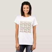 T-shirt Motif avec les tulipes blanches rouges (Devant entier)