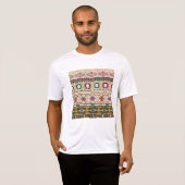 T-shirt Motif Aztèque Tribal Coloré Boho géométrique (Devant entier)