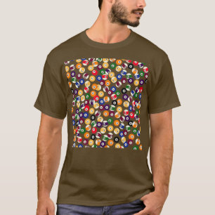 T-shirt Motif Billiard Balls partout imprimer pour Pool Pl