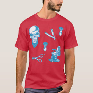 T-shirt Motif bleu du pack Barbershop