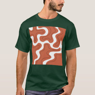 T-shirt Motif bohème de tourbillon liquide marbre marron H