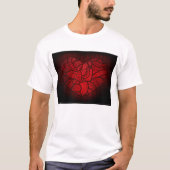 T-shirt Motif boho romantique du coeur de Mandala rouge co (Devant)