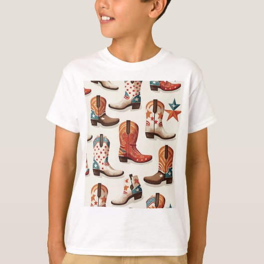 T-shirt Motif bottes Cowboy (Devant)
