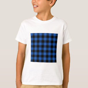 T-shirt Motif Buffalo À damiers noir et bleu