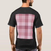 T-shirt Motif carreau gingham rose (Dos)