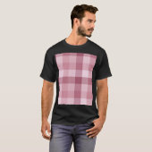 T-shirt Motif carreau gingham rose (Devant entier)