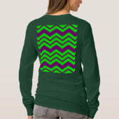 T-shirt Motif chevron zigzag vert violet (Dos)