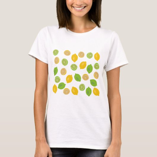 T-shirt Motif citron et citron vert (Devant)