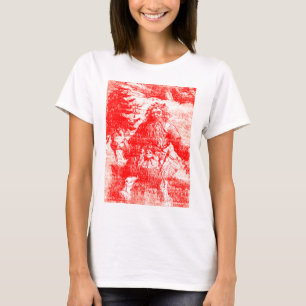 T-shirt Motif colonial vintage de période de Toile le pè