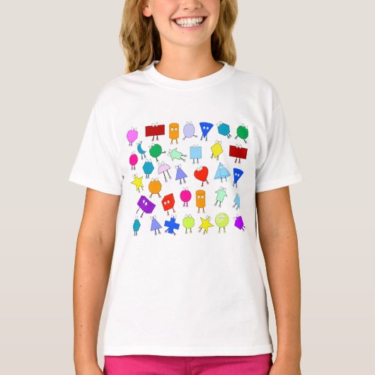 T-shirt Motif coloré 2D et 3D géométriques (Devant)