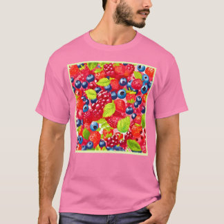 T-shirt Motif coloré Berry