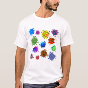 T-shirt Motif coloré des mutations de virus