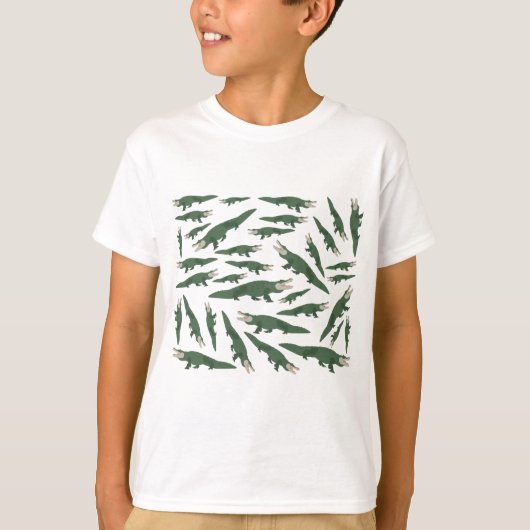 T-shirt Motif crocodile de l'alligator mignon (Devant)