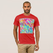 T-shirt Motif d'abstraction coloré (Devant entier)