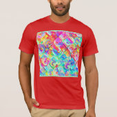 T-shirt Motif d'abstraction coloré (Devant)