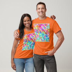 T-shirt Motif d'abstraction coloré