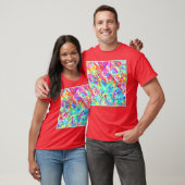 T-shirt Motif d'abstraction coloré (Unisexe)