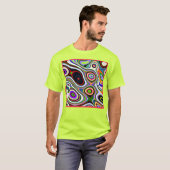 T-shirt Motif d'abstraction coloré (Devant entier)