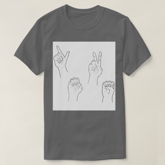 T-shirt MOTIF d'amour ASL (Design devant)