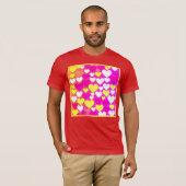 T-shirt Motif d'amour du coeur coloré (Devant entier)